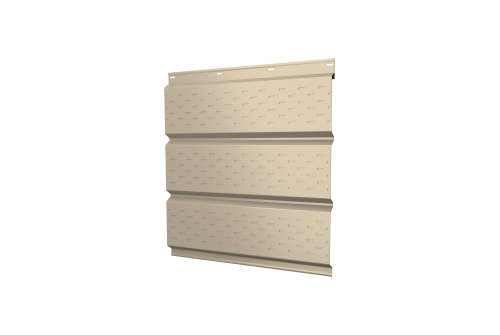 Софит металлический полная перфорация 0,5 Satin с пленкой RAL 1015 светлая слоновая кость