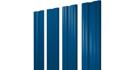 Штакетник Twin с прямым резом 0.45 PE RAL 5005 сигнальный синий