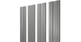 Штакетник Twin с прямым резом 0.45 PE RAL 9006 бело-алюминиевый