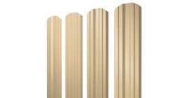 Штакетник Twin фигурный 0.45 PE RAL 1014 слоновая кость