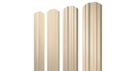 Штакетник Twin фигурный 0.45 PE RAL 1015 светлая слоновая кость