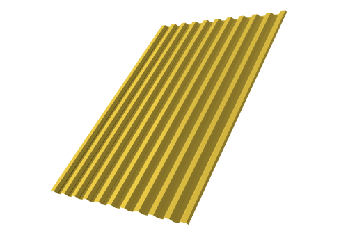 Профнастил С21 R 0.45 PE RAL 1018 желтый