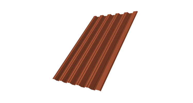 Профнастил HC35R 0,5 Satin Мatt RAL 8004 терракота