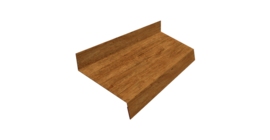 Отлив простой 50 0,45 Print Elite Golden Wood TwinColor (2м)