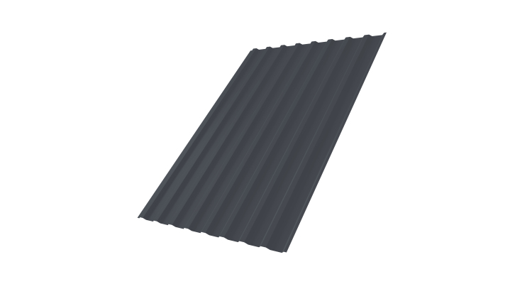 Профнастил С20В 0,45 PE-Double RAL 7024 мокрый асфальт