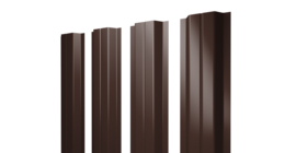 Штакетник П-образный А с прямым резом 0,45 PE RAL 8017 шоколад