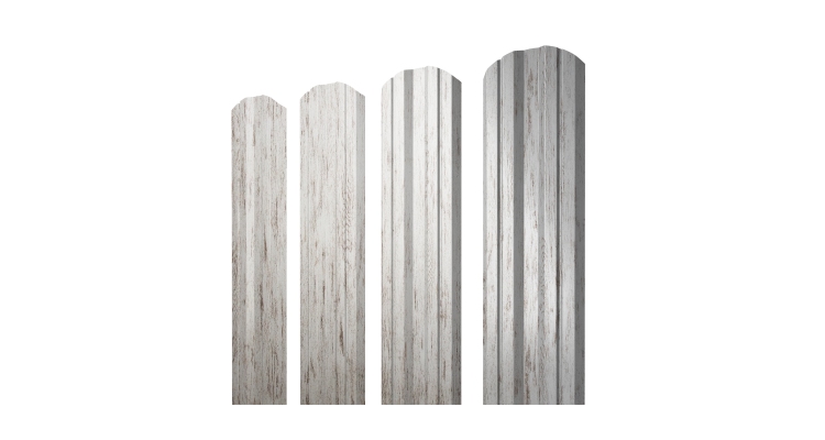 Штакетник Twin фигурный 0,45 Print Elite Snow Wood TwinColor