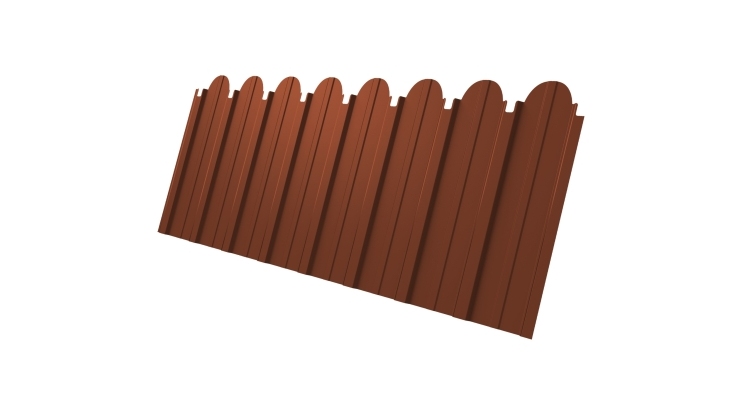 Профнастил С10A фигурный 0,45 Drap RAL 8004 терракота