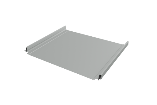 Кликфальц Pro Grand Line 0,45 PE с пленкой на замках RAL 9006 бело-алюминиевый