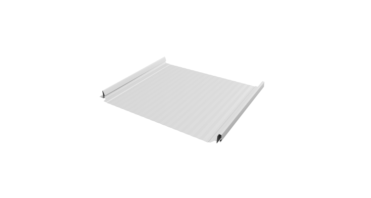 Кликфальц Pro Gofr Grand Line 0,5 Satin с пленкой на замках RAL 9003 сигнальный белый