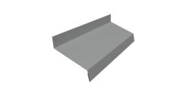 Отлив простой 50 0,5 Satin с пленкой RAL 9006 бело-алюминиевый (3м)