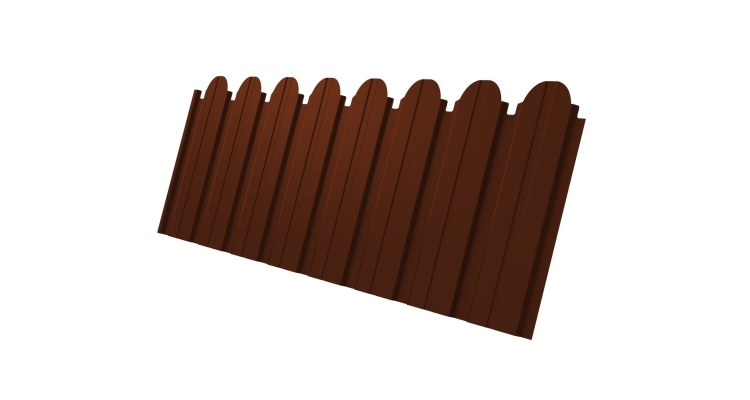 Профнастил С10B фигурный 0.45 PE RAL 3009 оксидно-красный