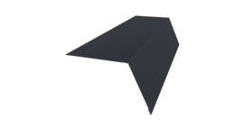 Планка карнизная широкая 100х85 0,45 Drap TwinColor RAL 7024 мокрый асфальт (3м)