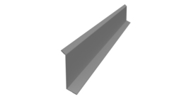 Планка примыкания в штробу 60 - 0.5 мм Satin с пленкой RAL 9003 сигнальный белый (3м)