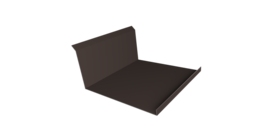 Планка примыкания нижняя 20х122х260х15 0,5 Satin Matt RR 32 темно-коричневый (2м)