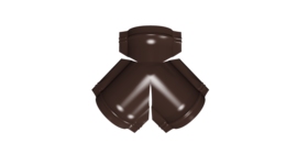 Тройник Y малого конька полукруглого 0,45 Drap ST с пленкой RAL 8017 шоколад