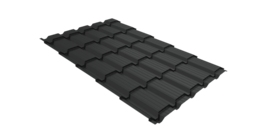 Металлочерепица Верховье квадро профи Grand Line 0,5 PurLite Matt RAL 7016 антрацитово-серый