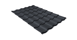 Металлочерепица кредо Grand Line 0,5 Drap RAL 7024 мокрый асфальт