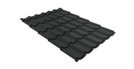 Металлочерепица классик Grand Line 0,45 Drap TR RAL 7016 антрацитово-серый