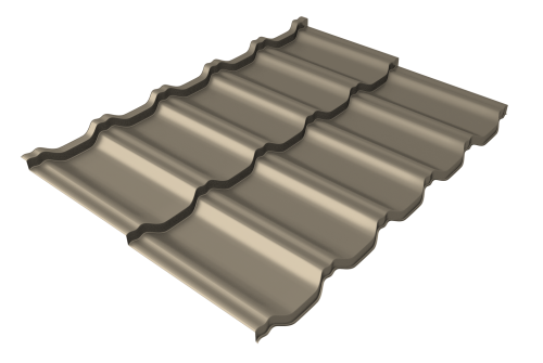 Металлочерепица модульная квинта uno GL 0,45 Drap TX RAL 1015 светлая слоновая кость