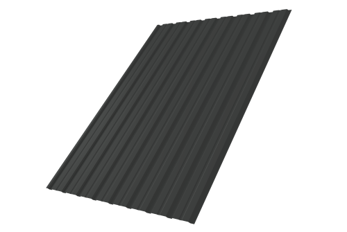 Профнастил С10B 0.45 PE с пленкой RAL 7016 антрацитово-серый