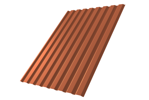 Профнастил С20A 0.5 Satin Matt TX RAL 8004 терракота