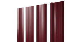 Штакетник М-образный А с прямым резом 0.5 Satin Matt RAL 3005 красное вино