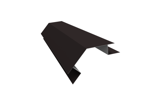 Планка угла внешнего сложного 135 градусов Блок-хаус new 0,45 Drap TX RAL 9005 черный (2м)