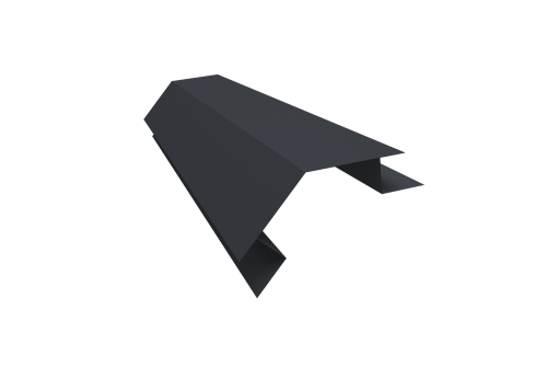 Планка угла внешнего сложного 135 градусов Блок-хаус new 0,45 Drap TwinColor RAL 7024 мокрый асфальт (2м)