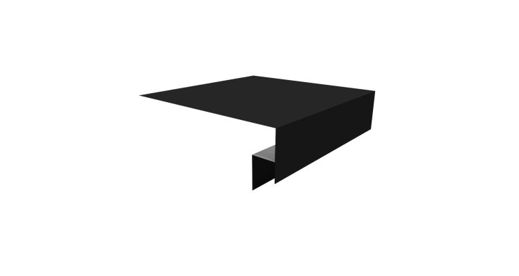 Планка околооконная сложная Блок-хаус new 200х50х27 0,5 Satin с пленкой RAL 9005 черный (3м)