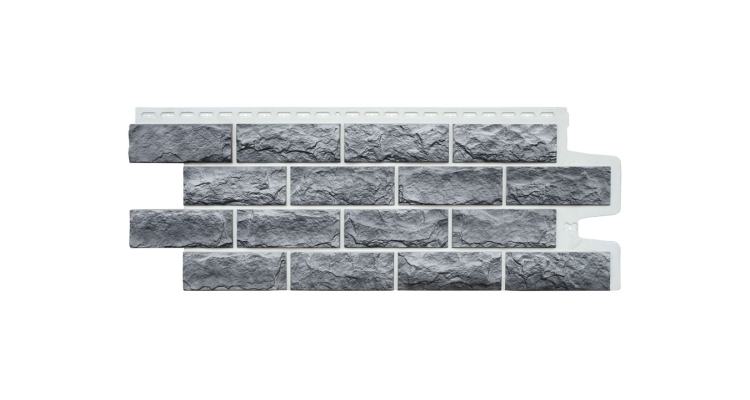 Фасадная панель GL Колотый камень Design Plus гранит с белым швом
