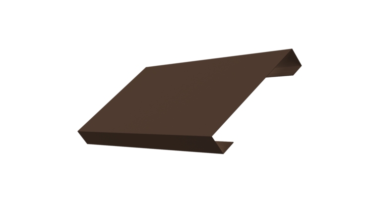 Ламель лицевая 125 забора жалюзи Texas 0.45 Drap TwinColor с пленкой RAL 8017 шоколад