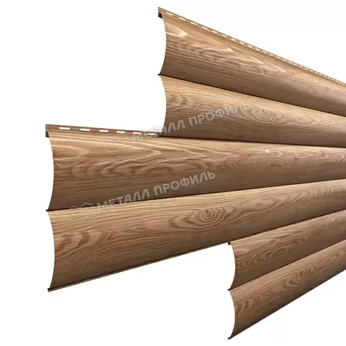 Сайдинг Металл Профиль Woodstock-Т-28х330 (ECOSTEEL_T-01-Кедр-0.5)