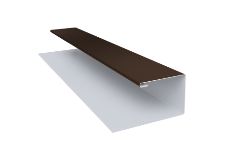 Планка П-образная Экобрус 0,5 Satin Matt RAL 8017 шоколад (3м)