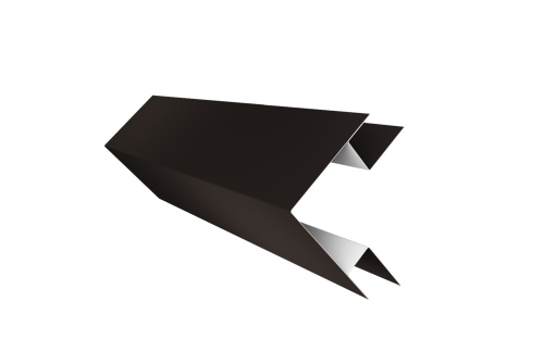 Планка угла внешнего сложного Экобрус Grand Line 0,5 Satin с пленкой RR 32 темно-коричневый (3м)