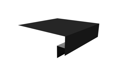 Планка околооконная сложная Экобрус Grand Line 200х50х25 0,45 Drap RAL 9005 черный (3м)