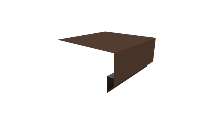 Планка околооконная сложная Экобрус Grand Line 250х75х25 0,45 Drap TR RAL 8017 шоколад (3м)