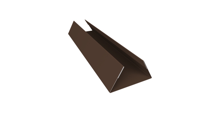 Планка стыковочная составная нижняя 0,45 Drap TwinColor RAL 8017 шоколад (2м)