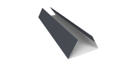 Планка стыковочная составная нижняя 0,5 Satin с пленкой RAL 7024 мокрый асфальт (2м)