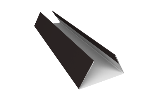 Планка стыковочная составная нижняя 0,5 Satin с пленкой RAL 9005 черный (2м)