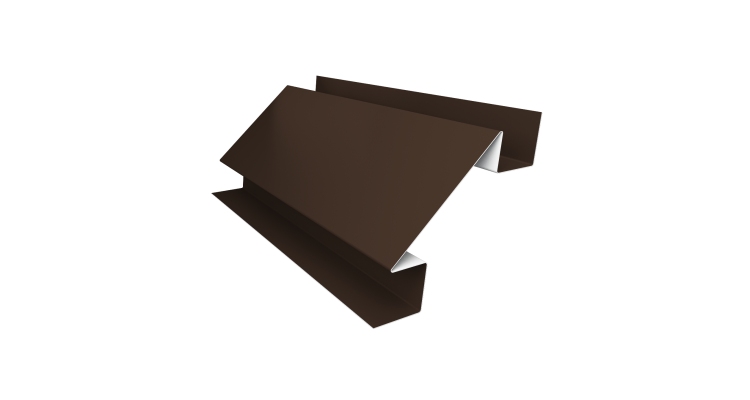 Угол внутренний сложный 75мм 0,45 PE с пленкой RAL 8017 шоколад (2м)