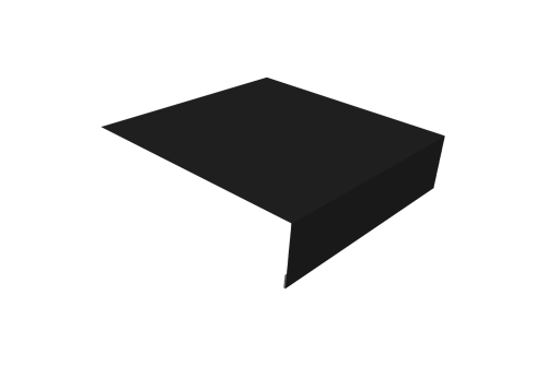 Планка околооконная простая 200х50 0,45 Drap TX RAL 9005 черный (2м)