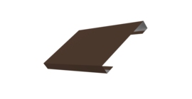 Ламель лицевая 150 забора жалюзи Texas стартовая/финишная для калиток и ворот 0.5 Satin с пленкой RAL 8017 шоколад