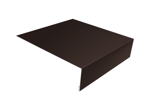 Планка лобовая/околооконная простая 190х50 0,45 PE с пленкой RR 32 темно-коричневый (2м)