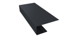 J-Профиль 18мм 0,45 Drap TwinColor RAL 7024 мокрый асфальт (2м)