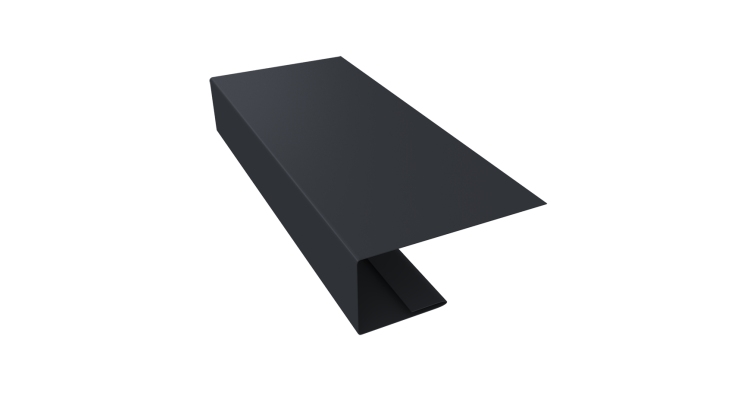 J-Профиль 18мм 0,45 Drap TwinColor RAL 7024 мокрый асфальт (3м)