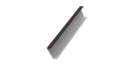 Декоративная накладка на столб универсальная 60х60 для забора жалюзи 0,5 Satin RR 32 темно-коричневый (2,5м)