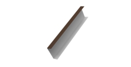 Декоративная накладка на столб универсальная 62х55 для забора жалюзи 0,5 Satin RAL 8017 шоколад (1,8м)