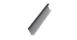 Декоративная накладка на столб универсальная 62х55 для забора жалюзи 0,5 PurLite Matt RAL 7024 мокрый асфальт (2,5м)