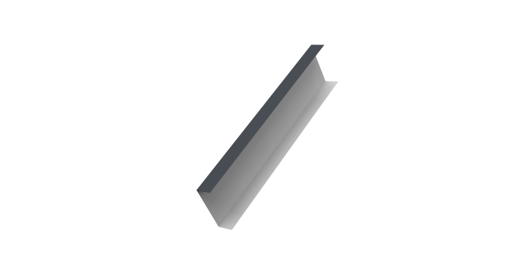 Декоративная накладка на столб универсальная 80х80 для забора жалюзи 0,45 Drap TR RAL 7024 мокрый асфальт (1,8м)